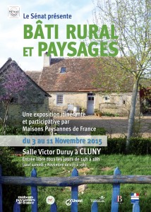 Affiche de l'exposition "Bâti rural et paysages en France" 